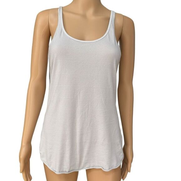 lululemon athletica Tops - Lululemon striped racer back flowy athletic tank size 6?